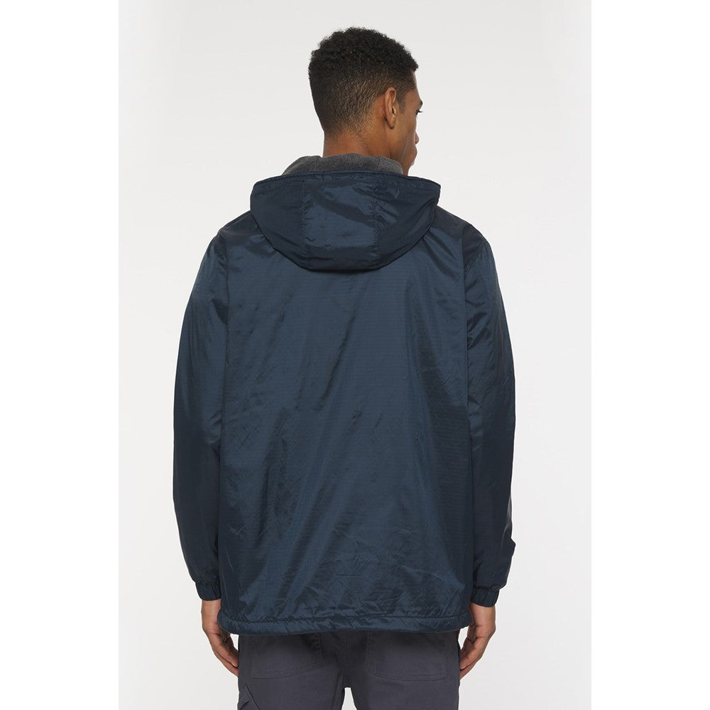 Mens Dickies Fleece Lined Nylon Hooded Jacket Navy Brantano
