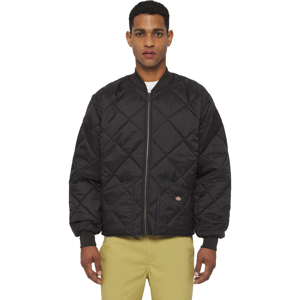 Mens Dickies Diamond Quilted Nylon Jacket Black – Brantano