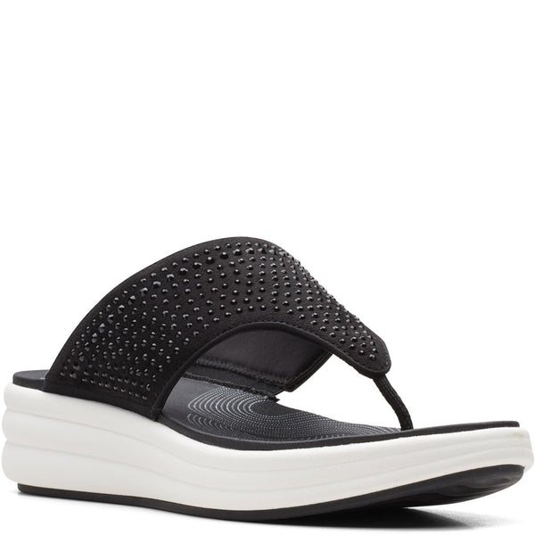 Clarks flip best sale flops womens black