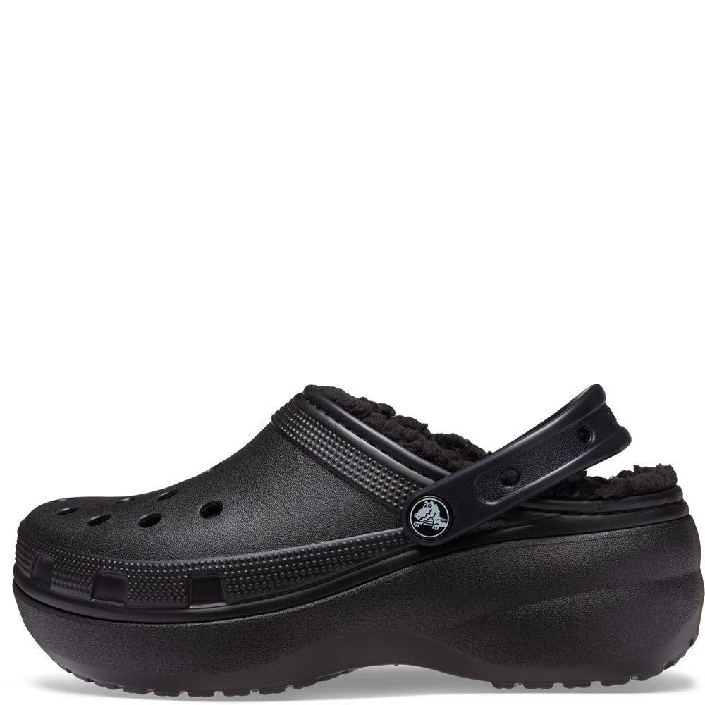 Womens Crocs Classic Platform Lined Clog Black – Brantano
