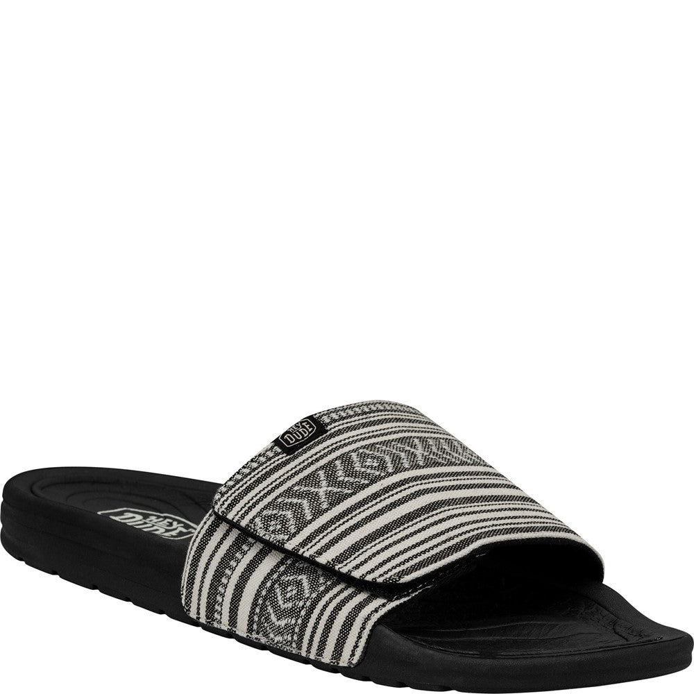 Unisex HEYDUDE Phoenix Blanket Sandal Black Brantano