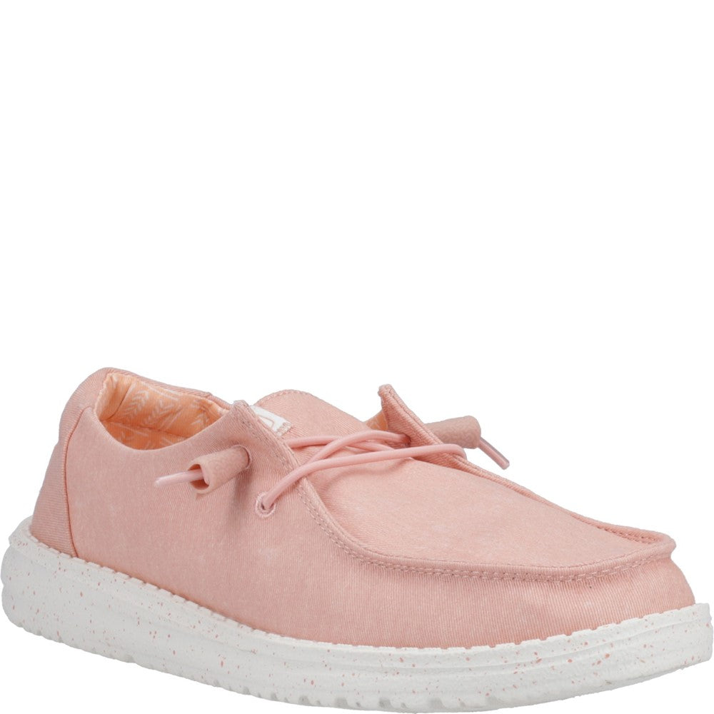 Canvas Hey Dude Shoes Women Womens HEYDUDE Wendy Canvas Shoe Pink