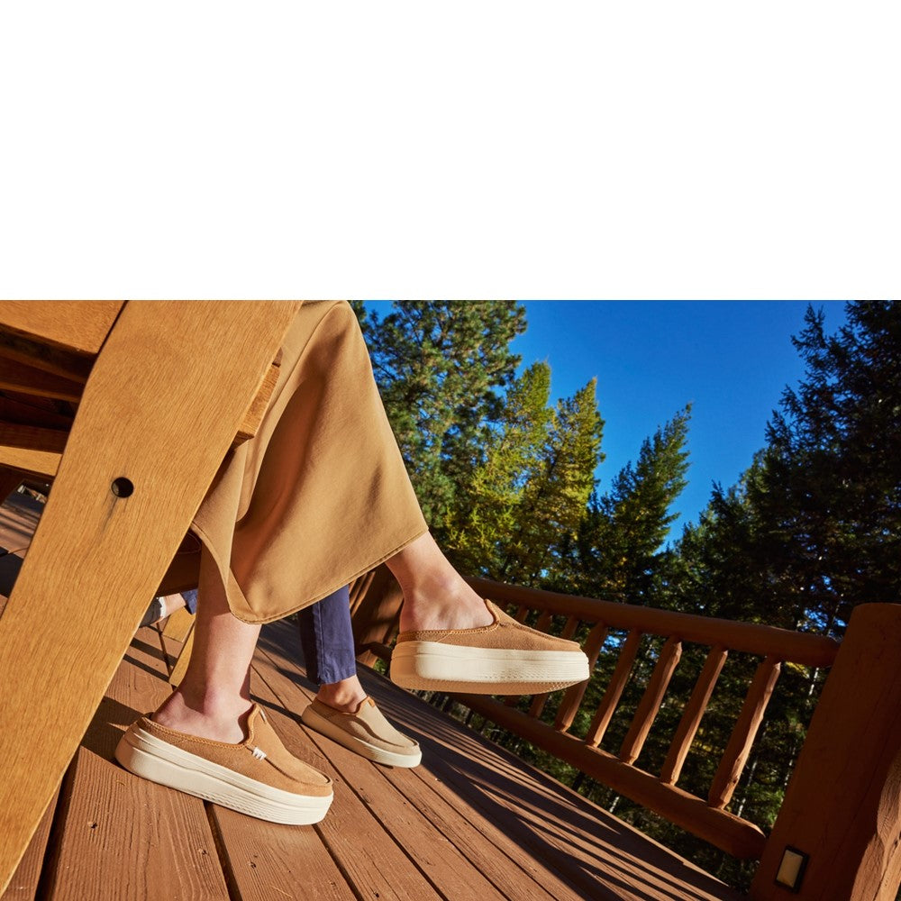 Womens HEYDUDE Austin Lift Classic Mule Tan – Brantano
