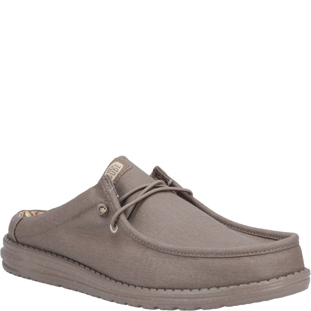 HEYDUDE Wally Slip Canvas Mule