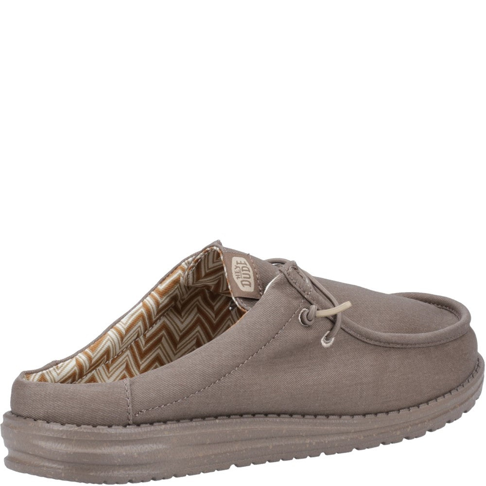 HEYDUDE Wally Slip Canvas Mule