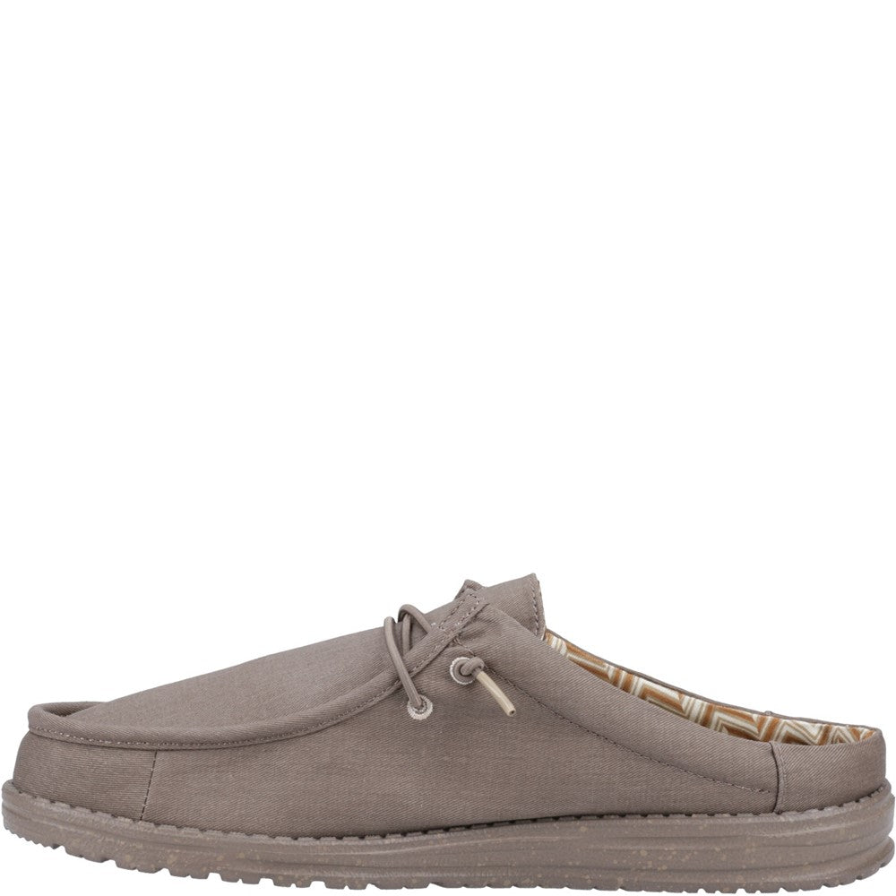 HEYDUDE Wally Slip Canvas Mule