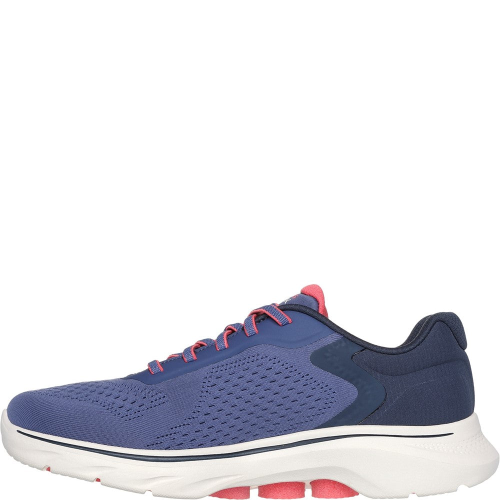 Womens Skechers GO WALK 7 Cosmic Waves Trainers Navy Brantano